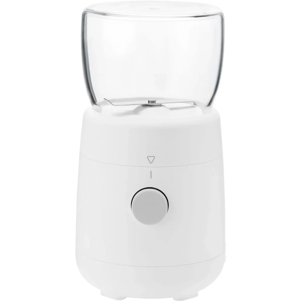 RIG-TIG FOODIE sähköinen kahvimylly valkoisella skandinaavisella muotoilulla